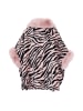 fraully Damen Poncho in Rosa Schwarz