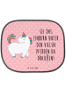 Mr. & Mrs. Panda Sonnenblende Auto Einhorn Stolzieren mit Spruch in Rot Pastell