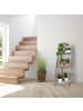 relaxdays Blumentreppe in Grau - (B)41 x (H)108 x (T)40 cm