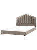 Beliani Doppelbett VINCENNES in Beige/Schwarz - (W) 165 x (H) 124 x (L) 213 cm