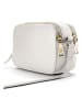 Lazarotti Bologna Leather Umhängetasche Leder Double-Zip 18 cm in cream