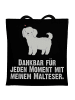Mr. & Mrs. Panda Tragetasche Malteser Moment mit Spruch in Schwarz