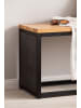 FineBuy Sitzbänk in Schwarz / Akazie / 120x35x45