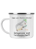 Mr. & Mrs. Panda Camping Emaille Tasse Detektiv Leidenschaft mit... in Weiß