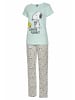 Peanuts Pyjama in mint-grau-meliert