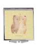 Mr. & Mrs. Panda Handtaschenspiegel quadratisch Bären Schwestern... in Gelb Pastell