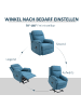 HOMCOM Aufstehsessel-83B x 89T x 102H cm-Blau