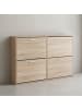 KADIMA DESIGN Schuhschrank NIDDA aus Holz, zeitloses Design, große Ablagefläche in Beige