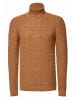 Rusty Neal Schwerer Grobstrick Rollkragen-Pullover in Camel