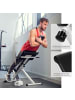 tectake Hyperextension-Bank Coleman rutschfeste Fußenden, schwarz/weiß