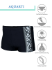 Aquarti Aquarti Herren Badehose Kurz Sportlich Streifen in schwarz Modell 1