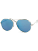 styleBREAKER Sonnenbrille in Silber / Blau verspiegelt