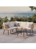 home24 Loungeset Tibella 4-teilig in Braun / Beige