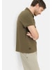 Camel Active Poloshirt mit Reißverschluss in Olivgrün