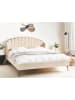 Beliani Doppelbett AMBILLOU in Beige/Schwarz - (W) 197 x (H) 126 x (L) 214 cm