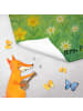 Mr. & Mrs. Panda Frotteehandtuch Blume Kleeblatt Design ohne Spruch in Weiß