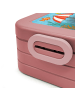 Mr. & Mrs. Panda Lunch Box Seeigel Design mit Spruch in Rot Pastell