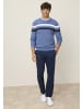 Man's World Rundhalspullover in jeansblue melange