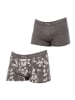 Kisses and Love 2er-Set: Boxershorts in Gray