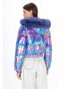 myMo Women Jacket in blue rainbow