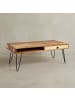 KADIMA DESIGN Couchtisch BAGLI Massiv-Holz 110 cm breit Wohnzimmer-Tisch in Akazie