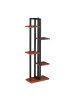 relaxdays Pflanzenregal in Dunkelbraun/ Schwarz - (B)43 x (H)117 x (T)22 cm