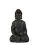 relaxdays Buddha Figur in Dunkelgrau - (H)30 cm