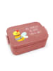 Mr. & Mrs. Panda Bentobox Biene Blume Motiv mit Spruch in Rot Pastell