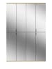 Inn.Furn Garderobenschrank Eiche Artisan 122 cm, Flurschrank mit Spiegel