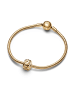 Pandora Clip-Charm Verknotete Herzen Goldfarben