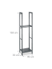 relaxdays Kaminholzregal in Anthrazit - (B)40 x (H)150 x (T)30 cm