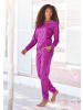 VIVANCE DREAMS Pyjama in bordeaux-gemustert
