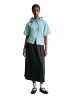 Marc O'Polo DENIM Kapuzenbluse relaxed cropped in Light Blue