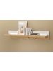 Furn.Design Wandboard weiß matt, Eiche Wotan 150 cm, Wandregal inklusive Beleuchtung