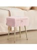 SONGMICS Sitzhocker Glamor in Grau - (B)30 x (H)50 x (T)40 cm