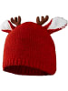 tectake Gestrickte Weihnachtsmütze in Rot, rot