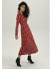 Aniston SELECTED Midikleid in dunkelrot-schwarz-blau-rot