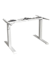 58 aufm Kessel SCHREIBTISCH höhenverstellbar elektrisch Edithe 200x100 weiß/schwarzstahl