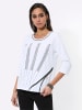 creation L 3/4-Arm-Shirt in weiß-schwarz