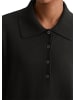 Marc O'Polo Feinstrick-Poloshirt loose in Schwarz