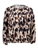 Betty Barclay Schlupfbluse langarm in Beige/Schwarz