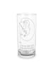 Mr. & Mrs. Panda Blümchentailglas Pinguin Mond mit Spruch in Transparent