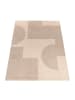 KADIMA DESIGN Teppich Kurzflor Geometrisch Wohnzimmer in Creme