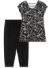 sheego Shirt und Leggings in schwarz-weiß