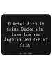 Mr. & Mrs. Panda Mauspad Spruch Alleine schlafen lernen mit Spruch in Schwarz