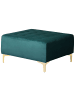 Beliani Ottomane ABERDEEN in Grün/Gold - (W) 80 x (H) 41 x (L) 80 cm