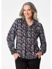 GOLDNER Kurzgröße:  Druckbluse Druckbluse in schwarz / gemustert