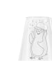 Mr. & Mrs. Panda Weißwein Glas Pinguin Duschen ohne Spruch in Transparent