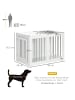 Pawhut Hundekäfig Weiß 80L x 50B x 56,5H cm