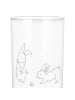 Mr. & Mrs. Panda Glas Hasen Muschel mit Spruch in Transparent